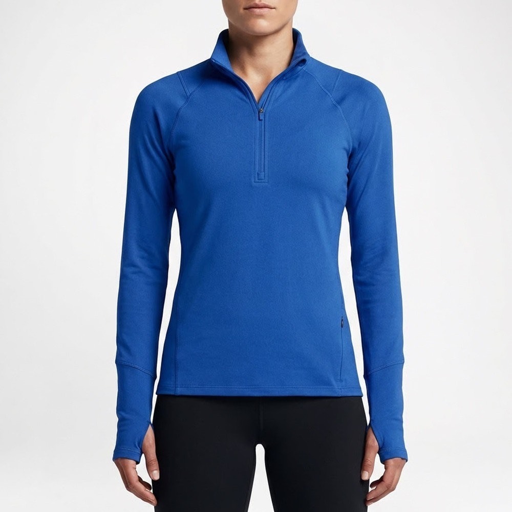 DSG Womens Run Grid 1/4 Zip Pullover Team Royal Blue Small